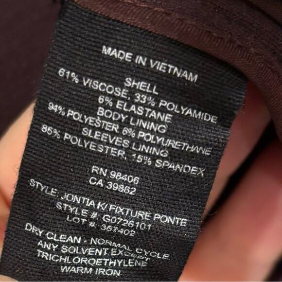 THEORY Jontia K Blazer, Garnet Burgundy, Size 2 - Picture 12 of 13